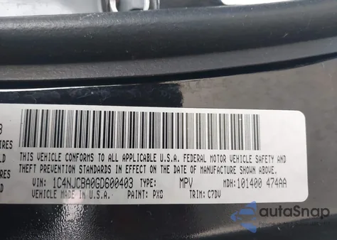 2016 Jeep Compass Sport из США, поврежденный, VIN 1C4NJCBA0GD600403